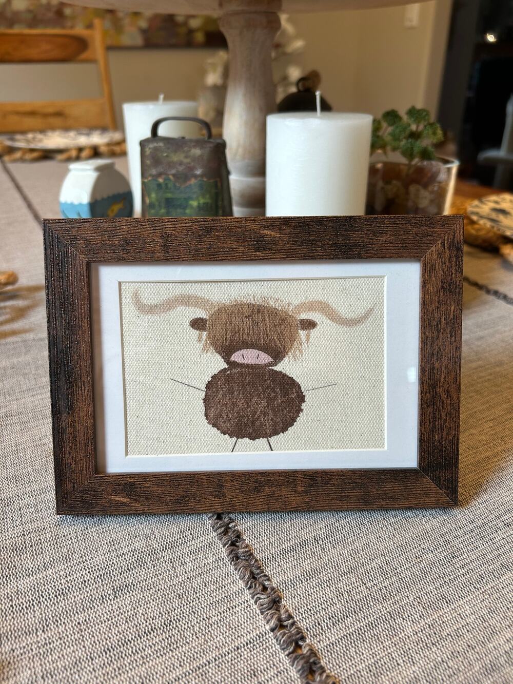 Scottish Highland Cow Mini Print Original 4 x 6 Desk Wall West Hills Studio